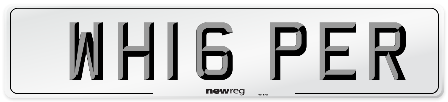 WH16 PER Number Plate from New Reg